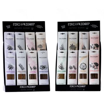 Jiri & Friends Incense display 10 fragrances x4 and x8